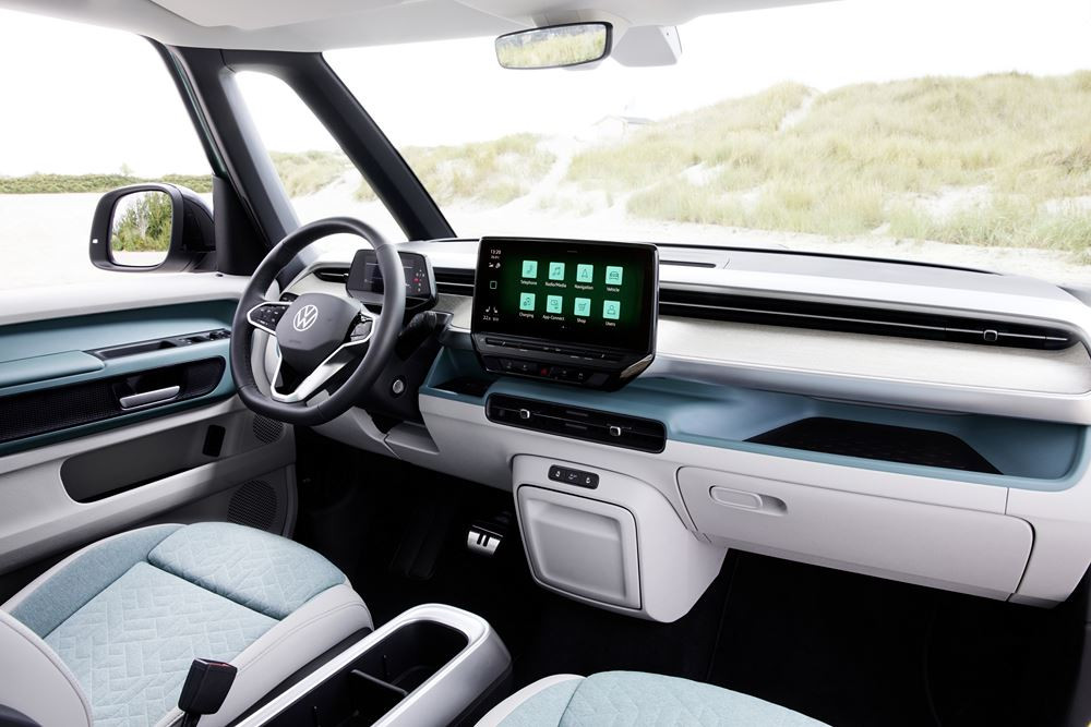 Le Volkswagen ID. Buzz électrique affiche des proportions uniques sans porte à faux avant