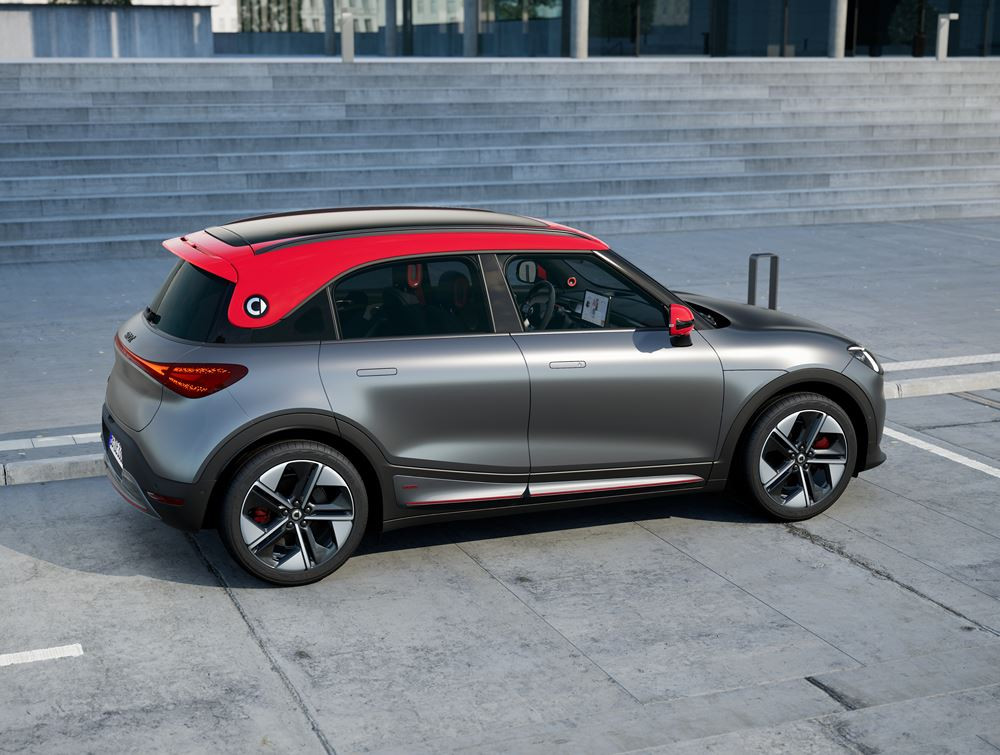 Le SUV urbain cinq places électrique smart #1 Brabus développe 428 ch