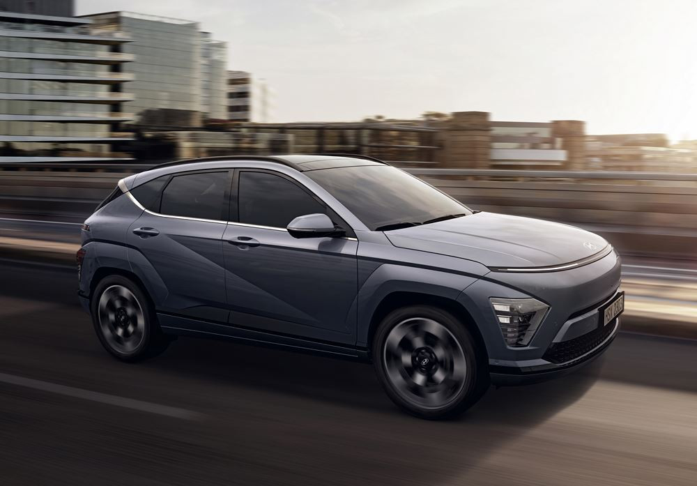 Le Hyundai Kona électrique se distingue par un design futuriste
