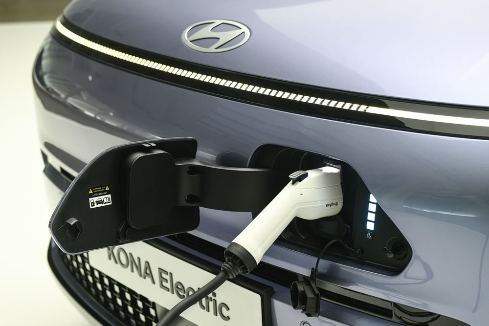 Le Hyundai Kona électrique se distingue par un design futuriste