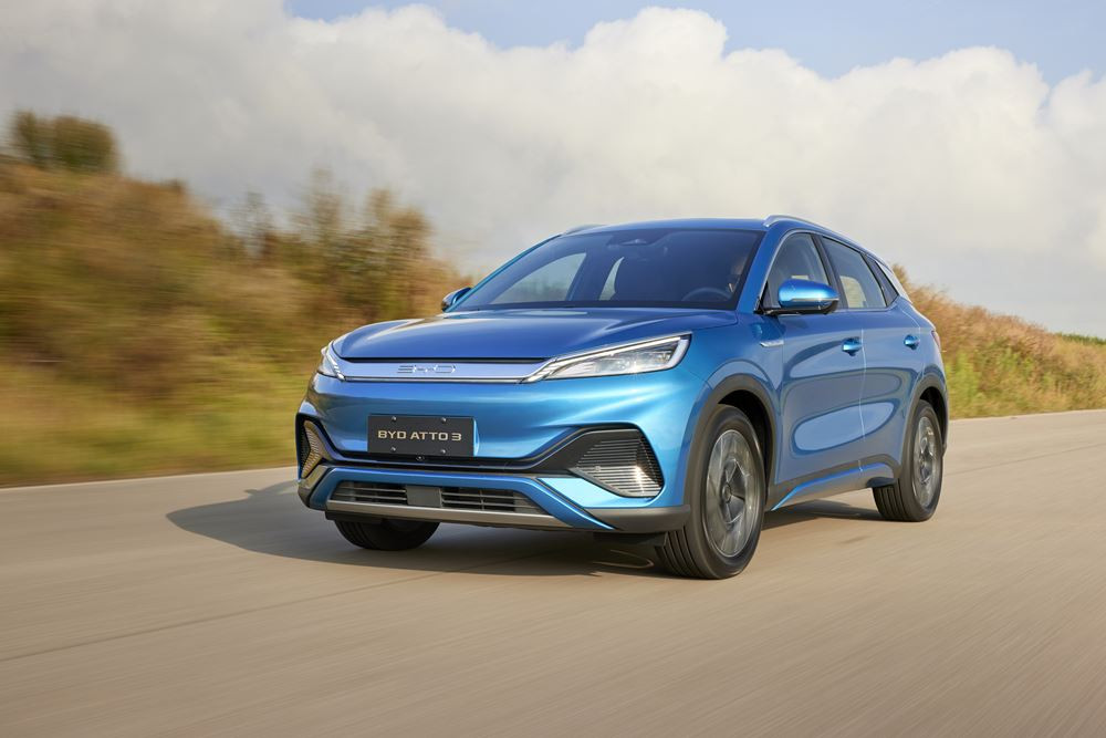 Le SUV compact électrique Byd Atto 3 parcourt 420 kilomètres WLTP avec une batterie pleine