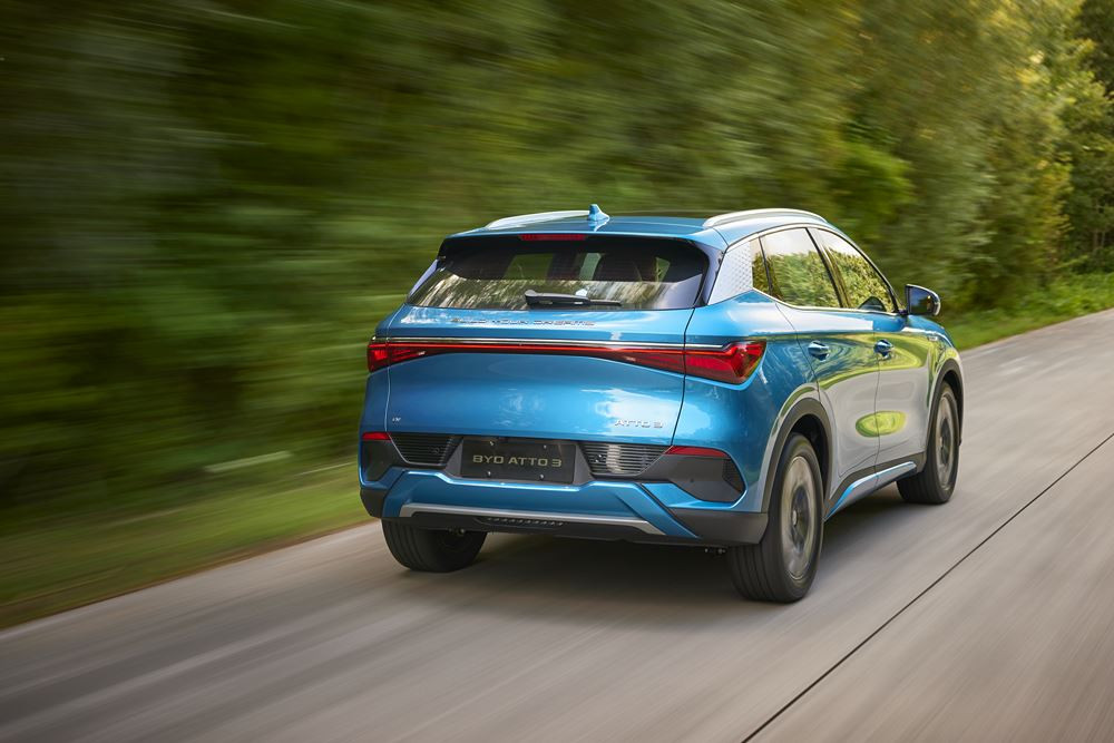 Le SUV compact électrique Byd Atto 3 parcourt 420 kilomètres WLTP avec une batterie pleine
