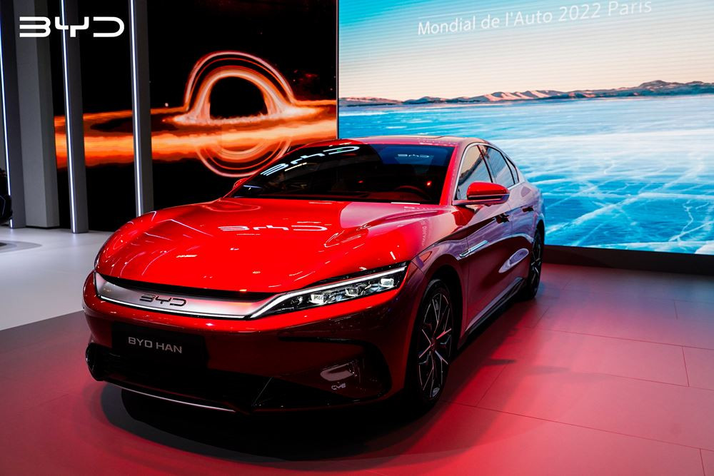La berline routière électrique Byd Han est le porte étendard de la marque