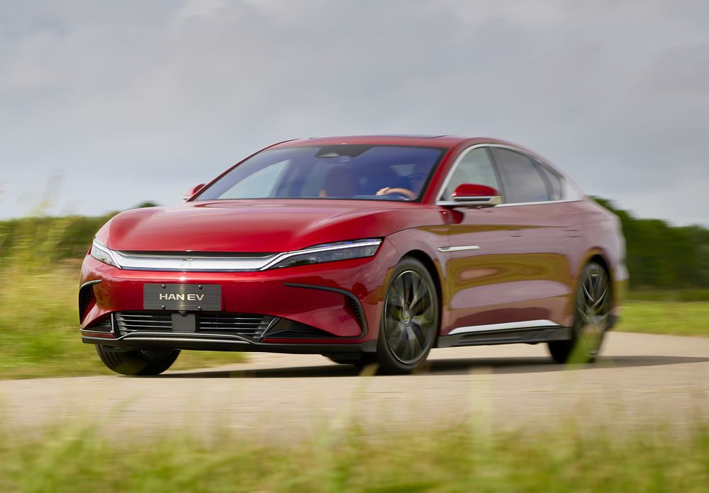 La berline routière électrique Byd Han est le porte étendard de la marque