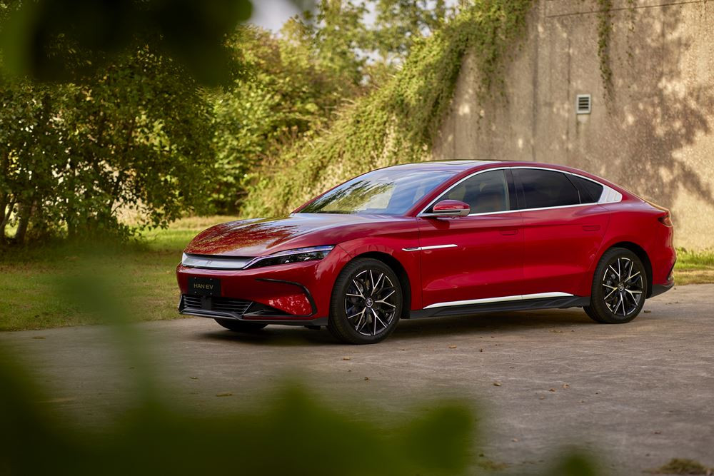 La berline routière électrique Byd Han est le porte étendard de la marque