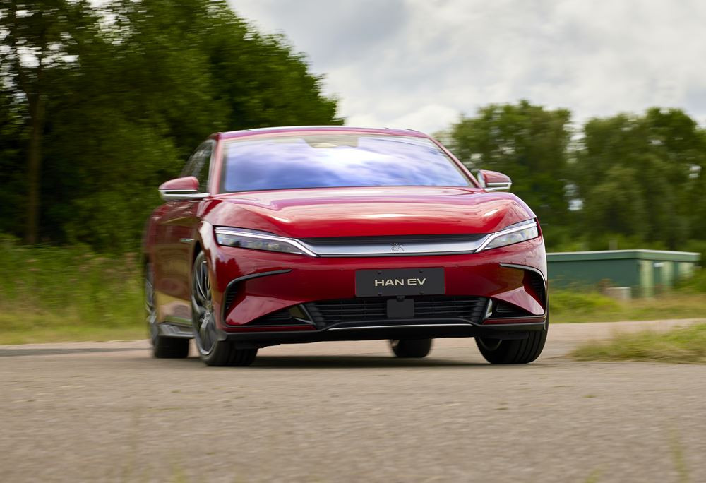 La berline routière électrique Byd Han est le porte étendard de la marque
