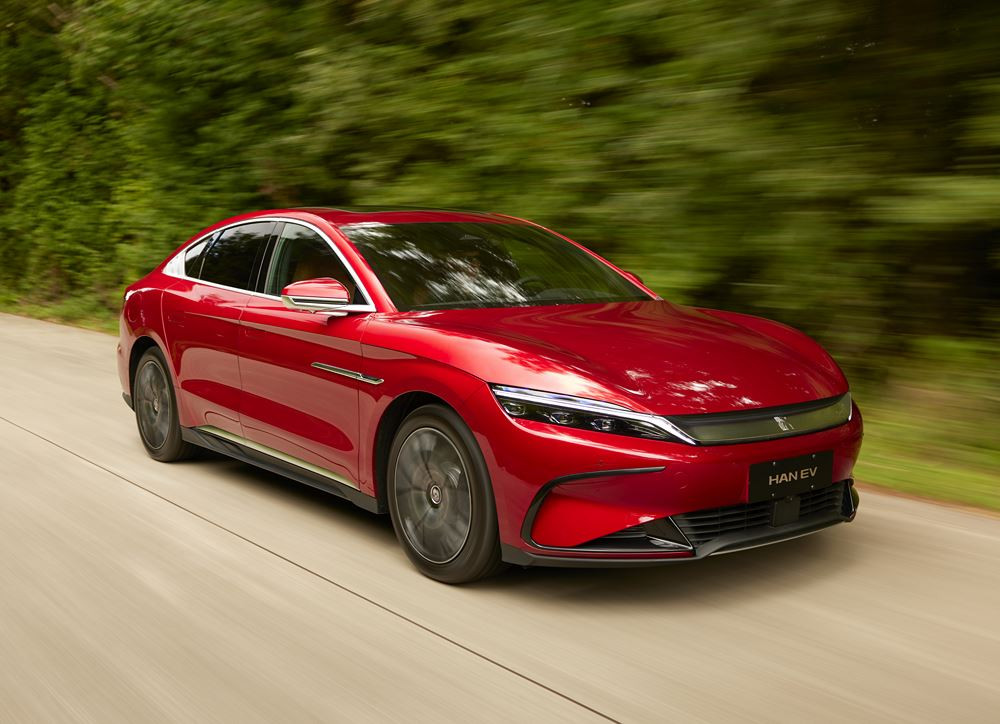 La berline routière électrique Byd Han est le porte étendard de la marque
