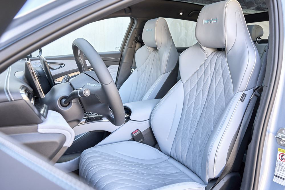 La berline électrique du segment D Byd Seal revendique une autonomie WLTP jusqu'à 570 km