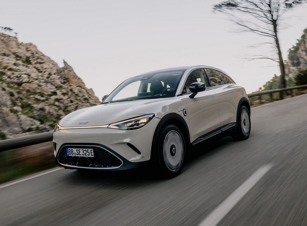 Le SUV coupé électrique smart #3 affiche une allure sportive premium