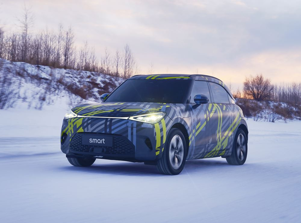 La smart #1 entièrement électrique passe une série d’essais de grand froid