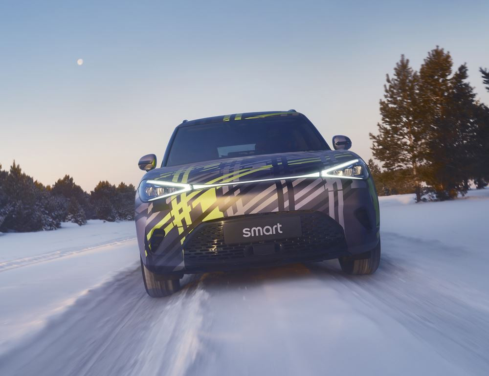 La smart #1 entièrement électrique passe une série d’essais de grand froid