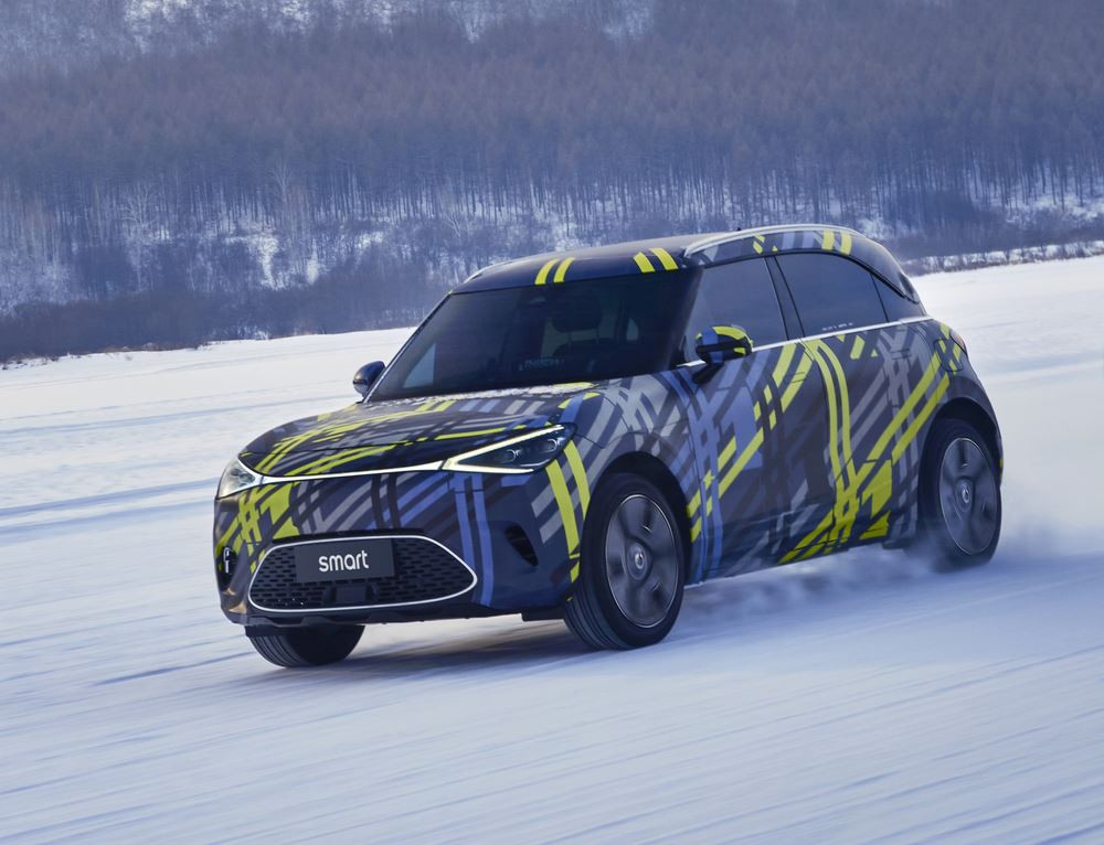 La smart #1 entièrement électrique passe une série d’essais de grand froid