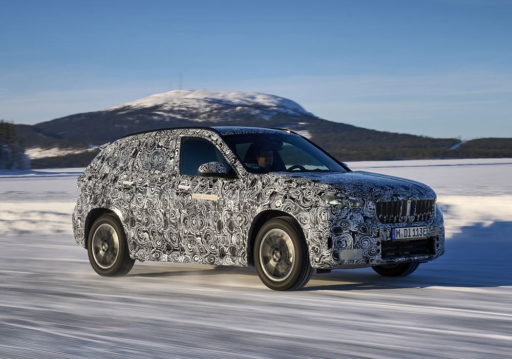 Le SAV BMW iX1 électrique achève ses tests dynamiques hivernaux