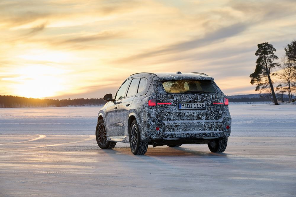 Le SAV BMW iX1 électrique achève ses tests dynamiques hivernaux