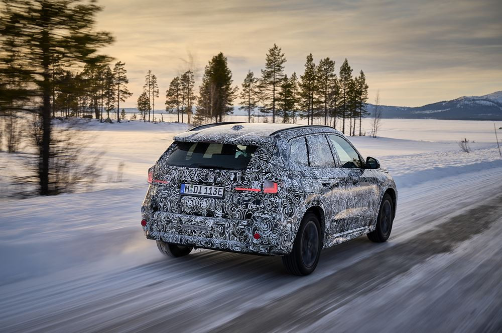 Le SAV BMW iX1 électrique achève ses tests dynamiques hivernaux
