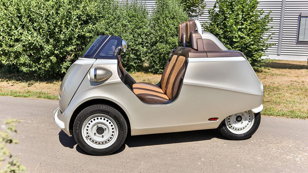 Evetta Openair : une voiturette biplace électrique dont la capote peut être retirée