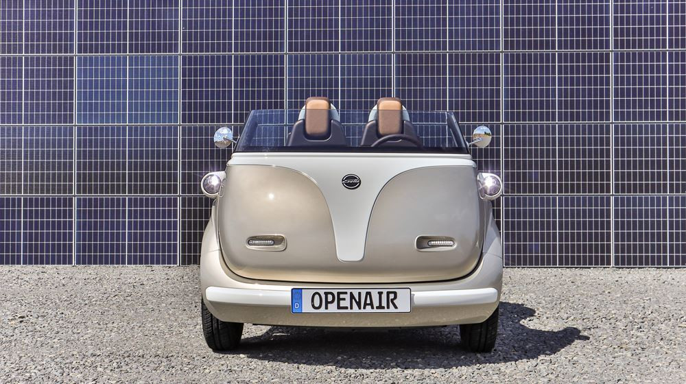 Evetta Openair : une voiturette biplace électrique dont la capote peut être retirée