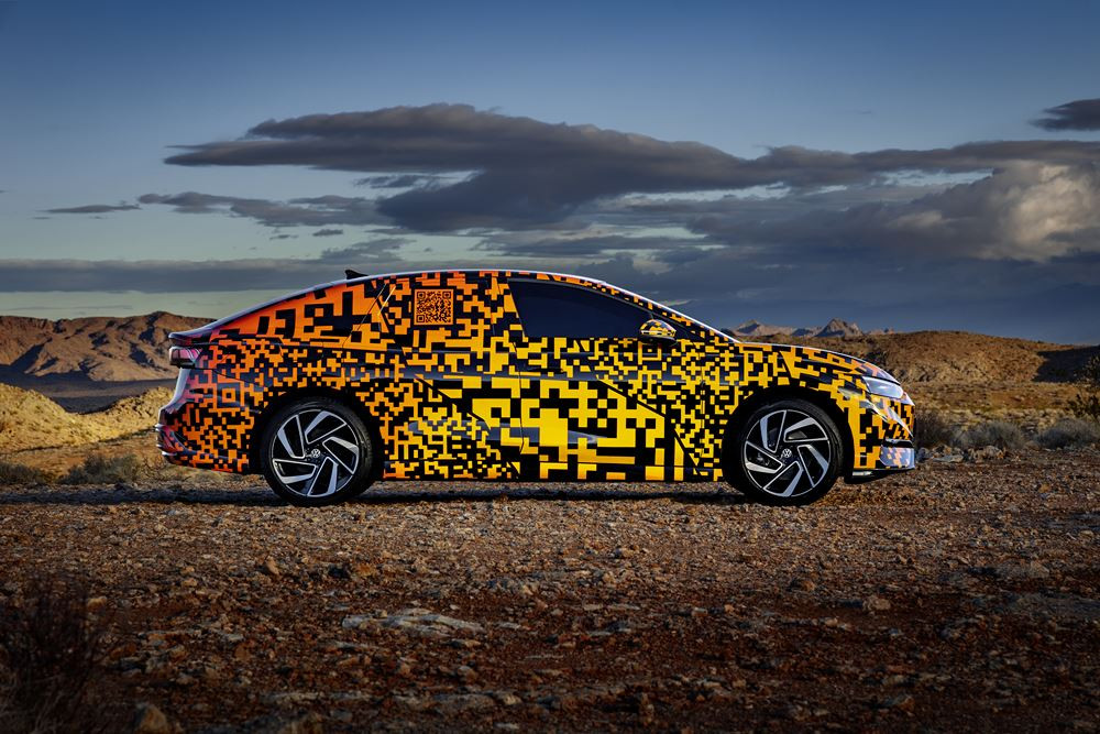 La berline électrique Volkswagen ID.7 revendique une autonomie d'environ 700 kilomètres