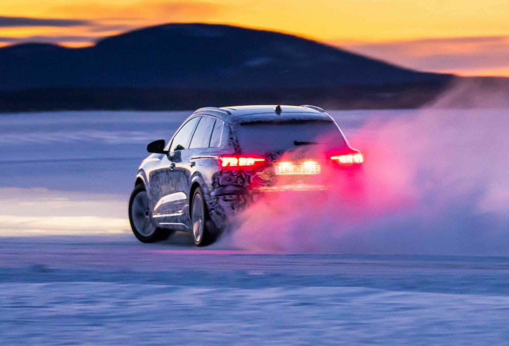 Le prototype Audi Q6 e-tron électrique en phase de test dans le Grand Nord