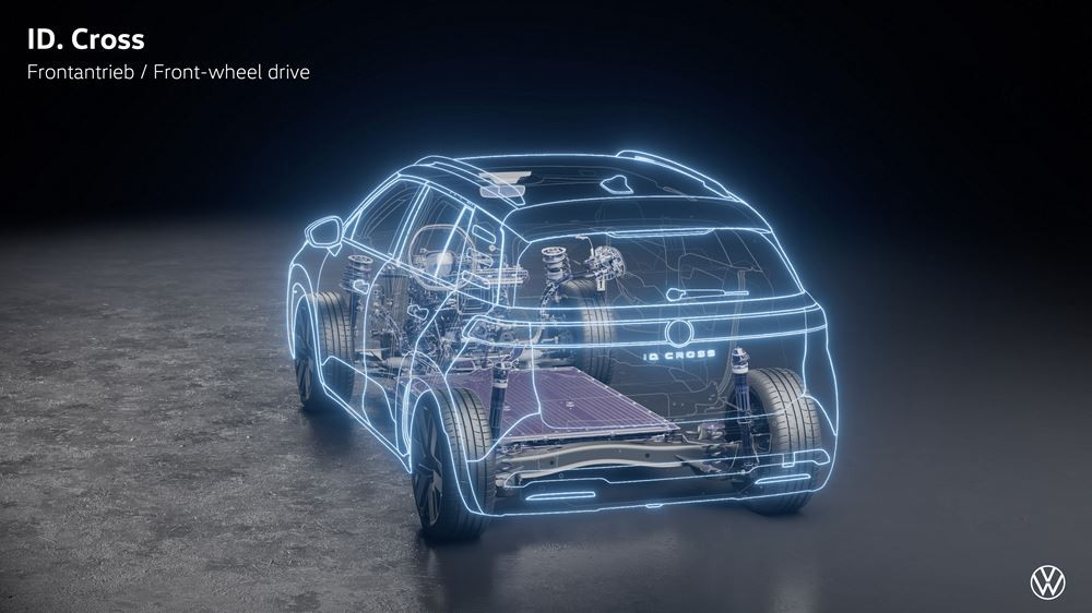 Le SUV urbain électrique Volkswagen ID. Cross proposé à un prix d'entrée d'environ 28 000 euros