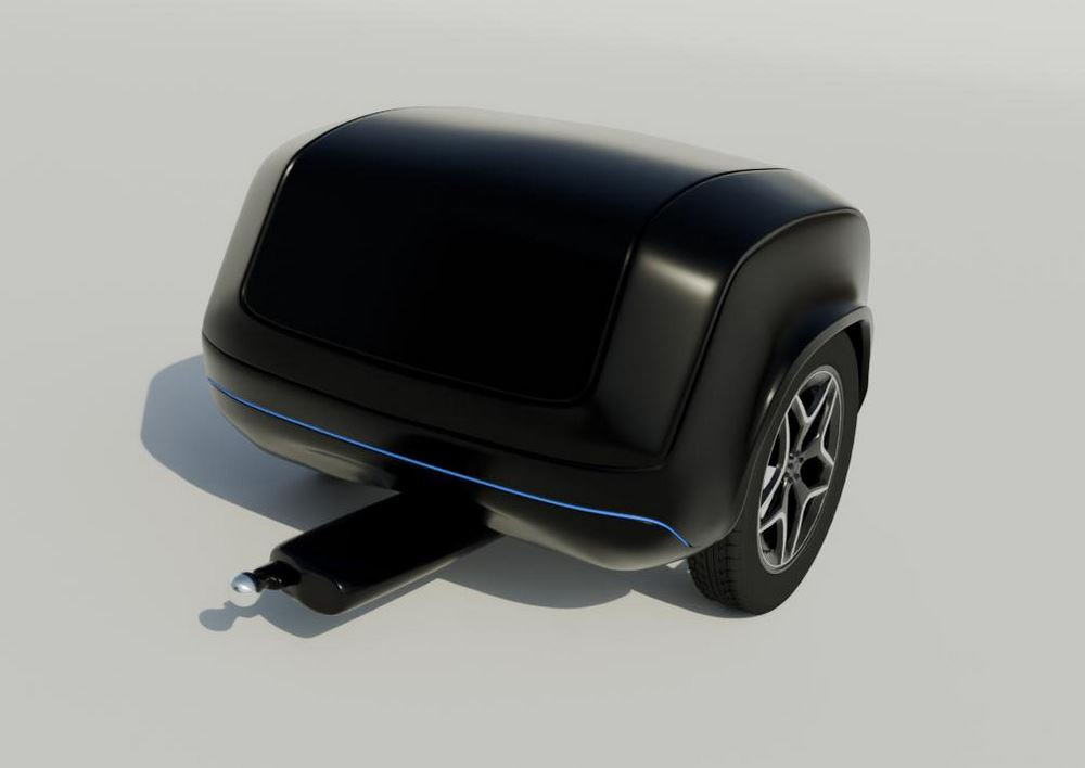 Une batterie externe amovible remorquée pour rendre polyvalentes les voitures électriques grand public abordables