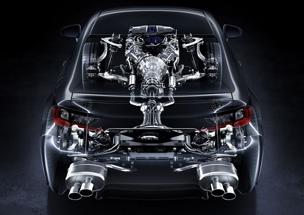 Le coupé haute performance Lexus RC F à moteur V8 développe plus de 450 ch