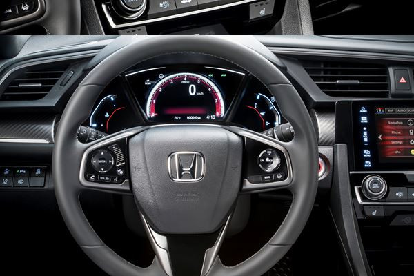 La Honda Civic 4 portes revendique un tempérament sportif