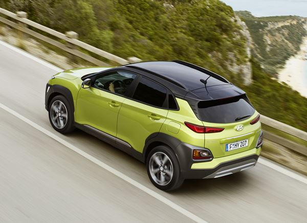 Le SUV urbain Hyundai Kona affiche un design acéré avant-gardiste