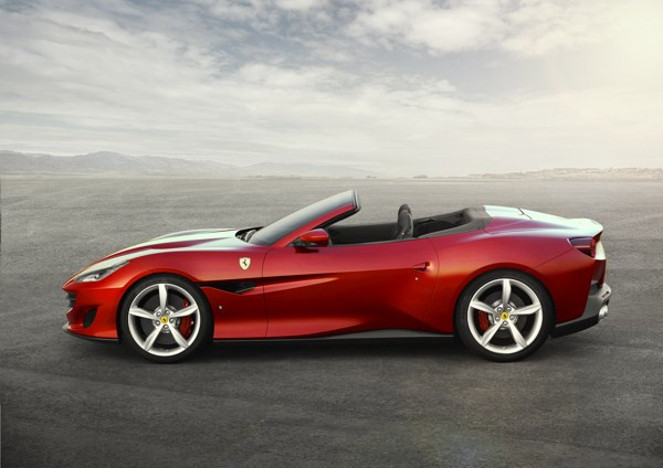 La Ferrari Portofino à toit rigide escamotable développe 600 ch