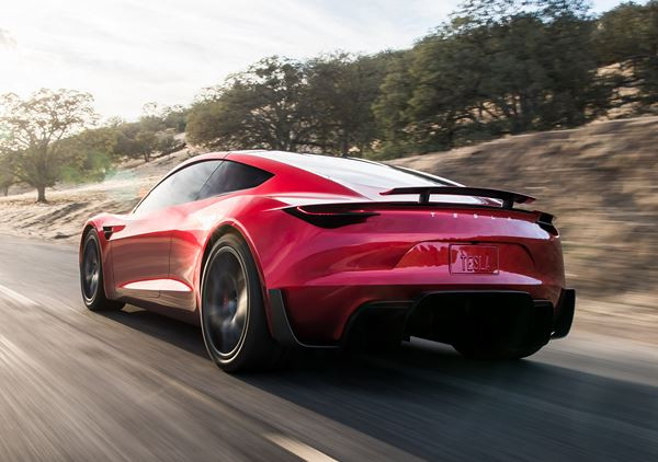 Le Tesla Roadster électrique revendique une autonomie de 1 000 kilomètres
