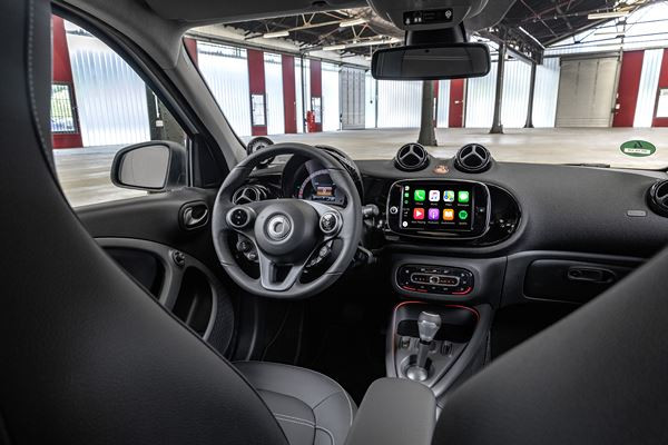 La smart EQ forfour arbore une forme dynamique en A ouvert vers le bas