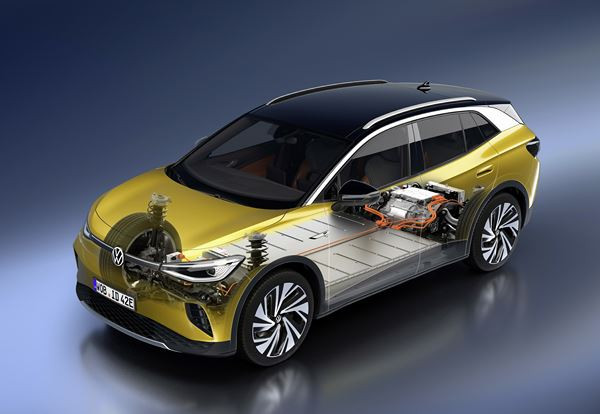 Le SUV compact électrique Volkswagen ID.4 revendique jusqu'à 520 km d'autonomie