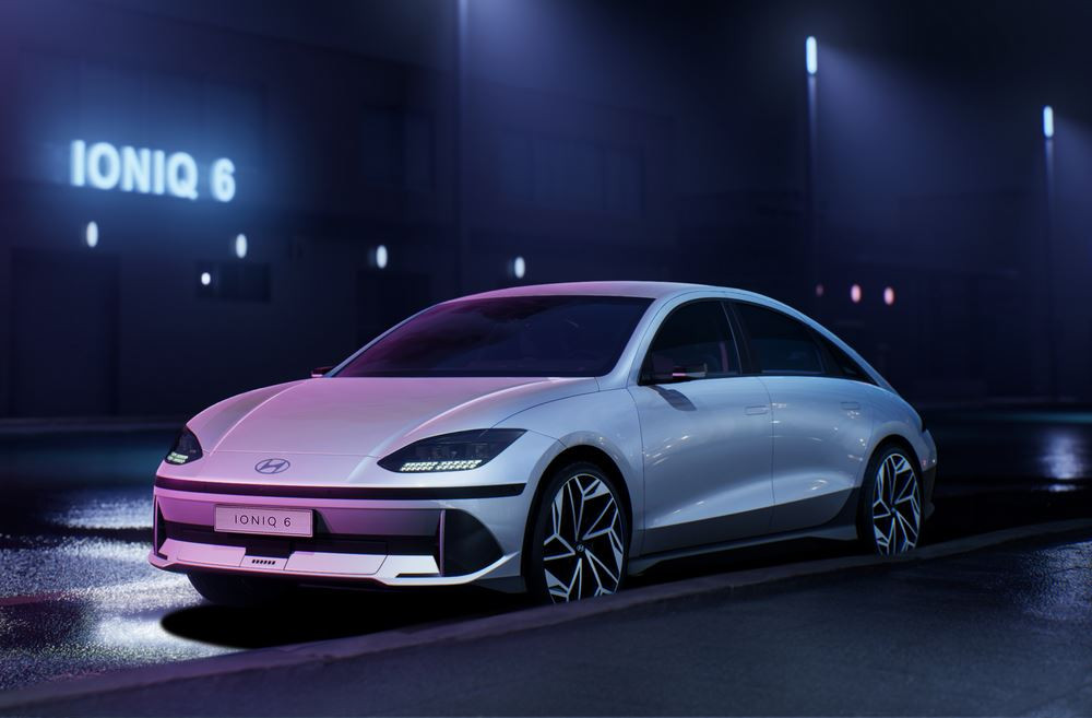 La Hyundai Ioniq 6 électrique adopte un design fuselé aérodynamique