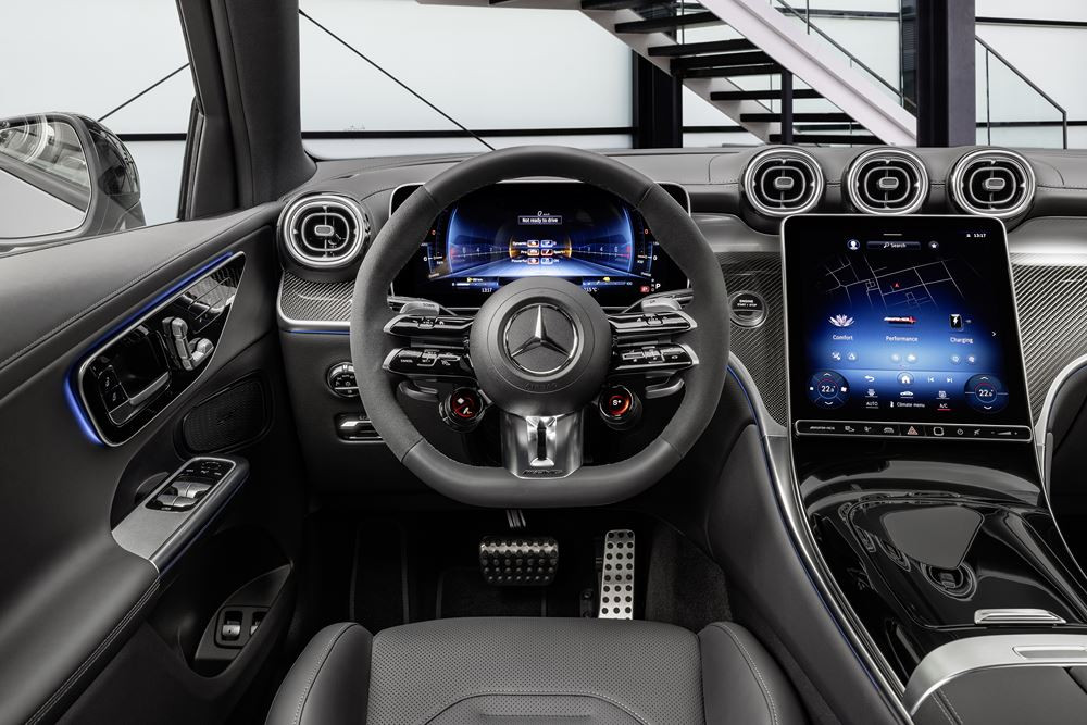 Le Mercedes-AMG GLC Coupé 63 S E Performance délivre une puissance combinée de 680 ch