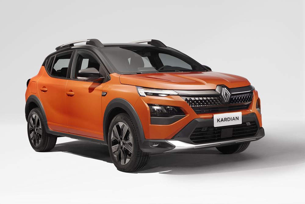Le Renault Kardian affiche un look de petit SUV affirmé avec une silhouette robuste
