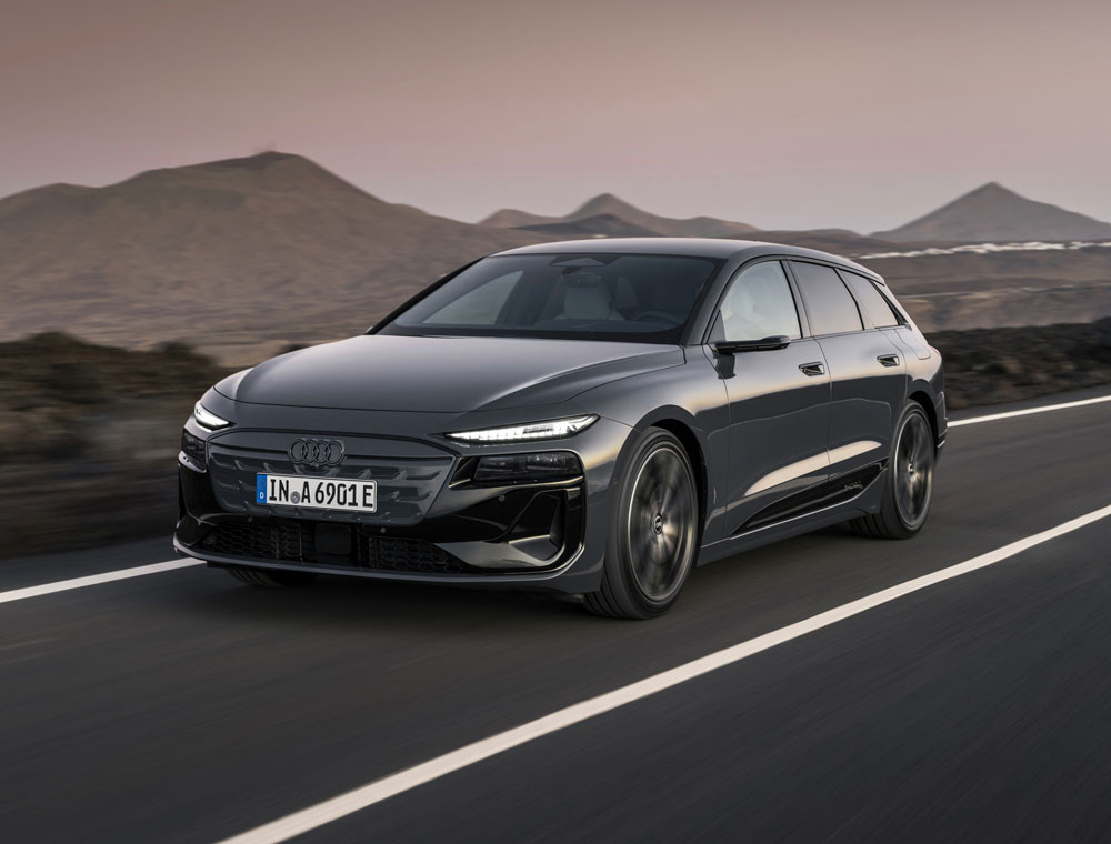 L’Audi A6 Avant e-tron se caractérise par une ligne de toit plate avec un montant D incliné vers l'avant