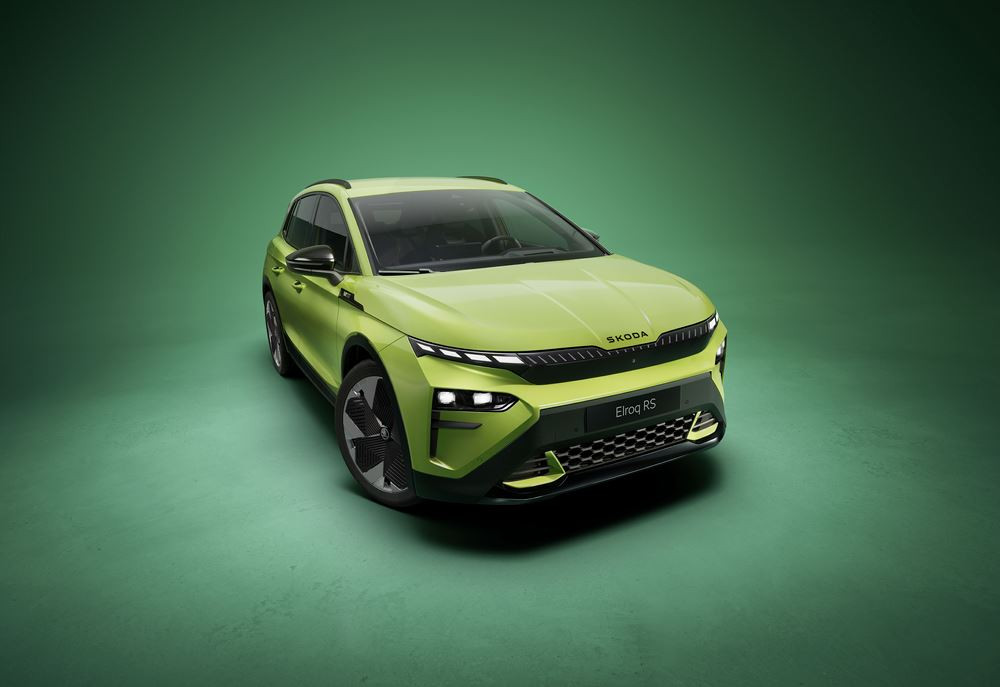 Le SUV compact électrique Skoda Elroq RS à transmission intégrale délivre une puissance de 340 ch