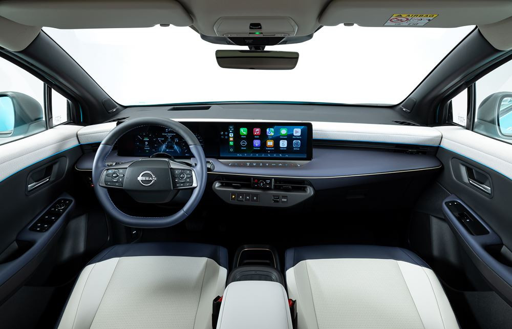 La Nissan Leaf électrique affiche un style fluide de crossover aérodynamique affûté