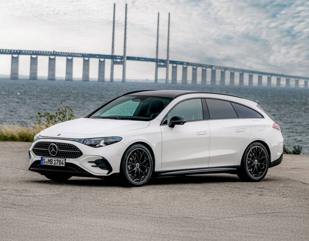 La Mercedes-Benz CLA Shooting Brake hybride 48 volts roule en électrique lorsque moins de 20 kW sont nécessaires