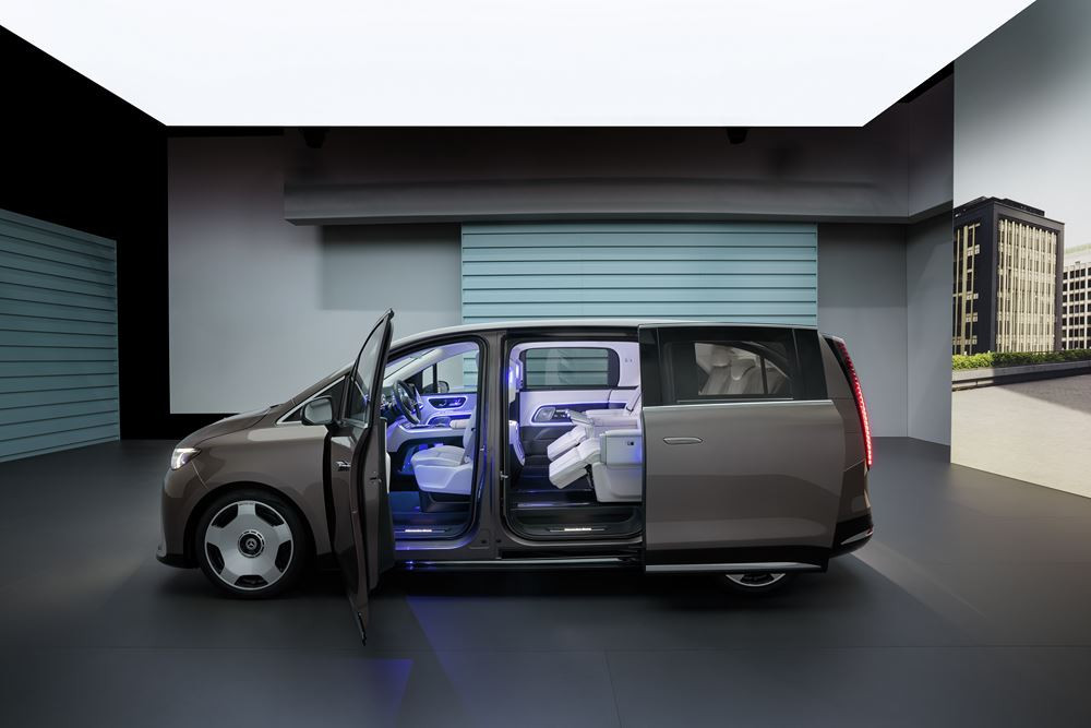 Le Mercedes VLE électrique combine une conduite de limousine et la polyvalence d'un grand monospace