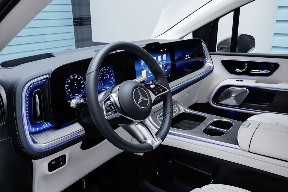Le Mercedes VLE électrique combine une conduite de limousine et la polyvalence d'un grand monospace
