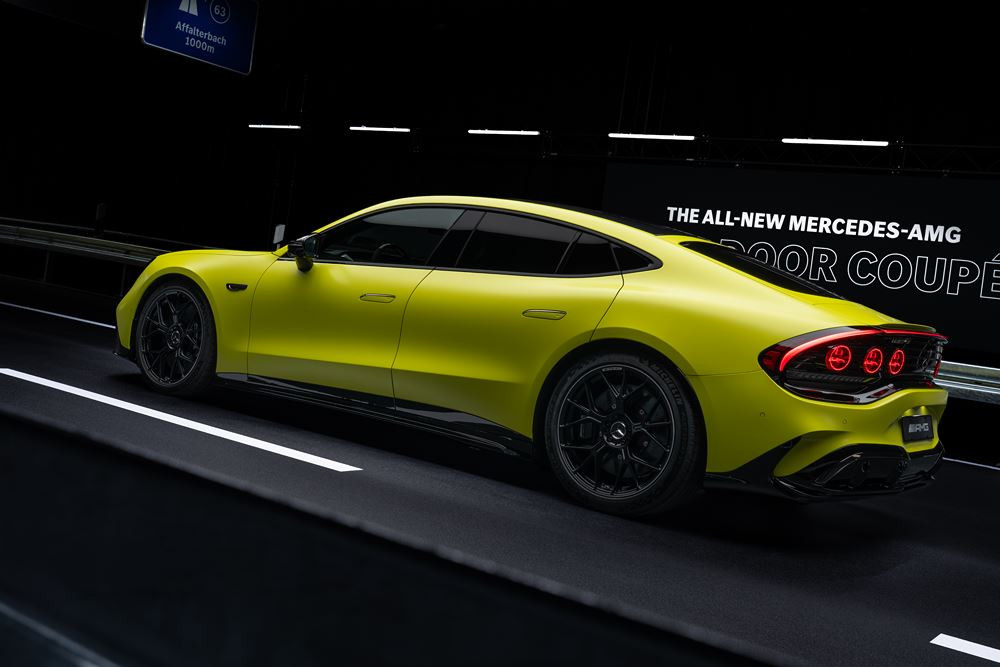 Le coupé 4 portes Mercedes-AMG GT délivre jusqu'à 1 169 ch de puissance maximale