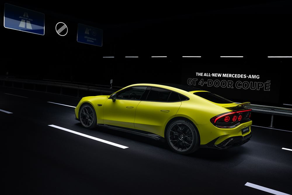 Le coupé 4 portes Mercedes-AMG GT délivre jusqu'à 1 169 ch de puissance maximale