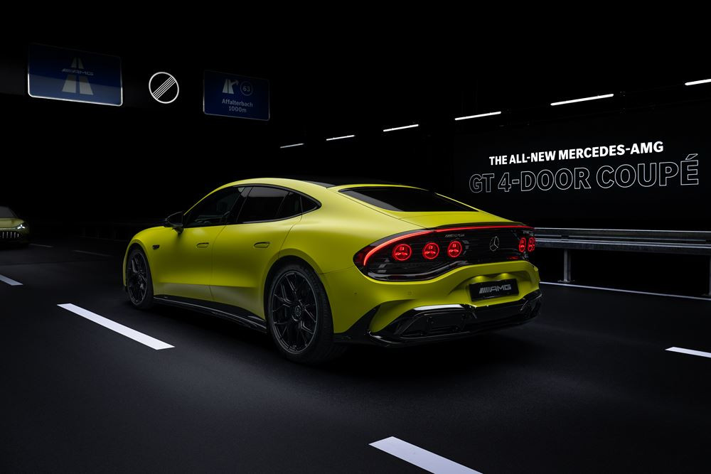 Le coupé 4 portes Mercedes-AMG GT délivre jusqu'à 1 169 ch de puissance maximale