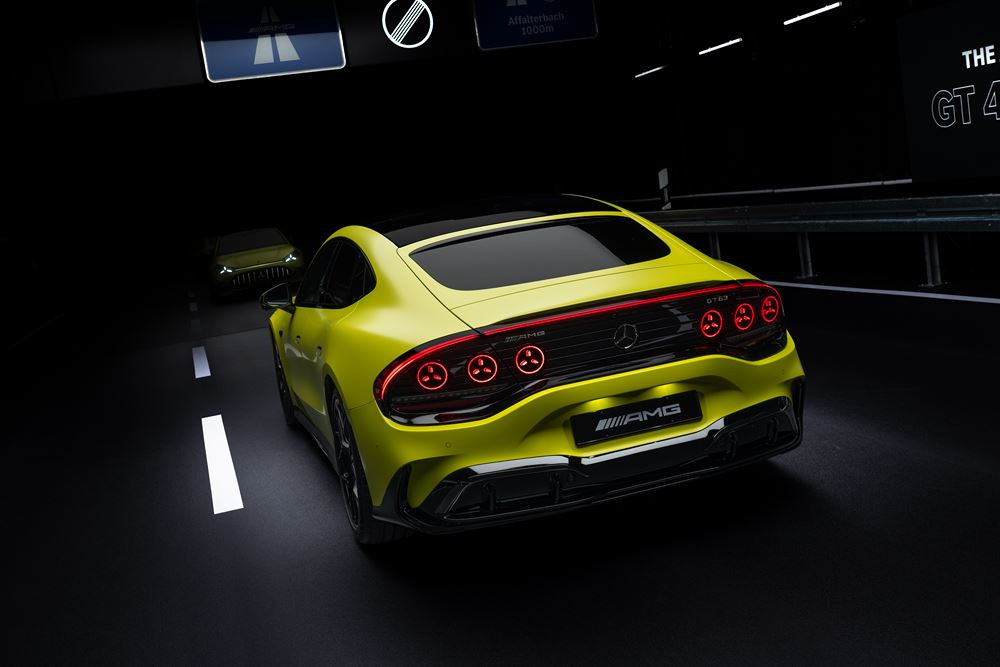 Le coupé 4 portes Mercedes-AMG GT délivre jusqu'à 1 169 ch de puissance maximale