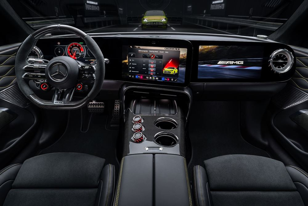 Le coupé 4 portes Mercedes-AMG GT délivre jusqu'à 1 169 ch de puissance maximale
