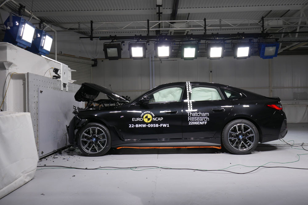 La BMW i4 obtient quatre étoiles sur cinq possibles aux crash-tests Euro NCAP 2022