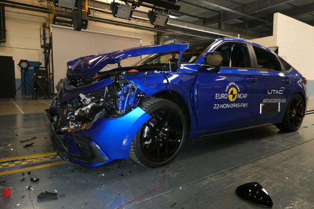 La berline compacte Honda Civic obtient cinq étoiles aux crash-tests Euro NCAP 2022