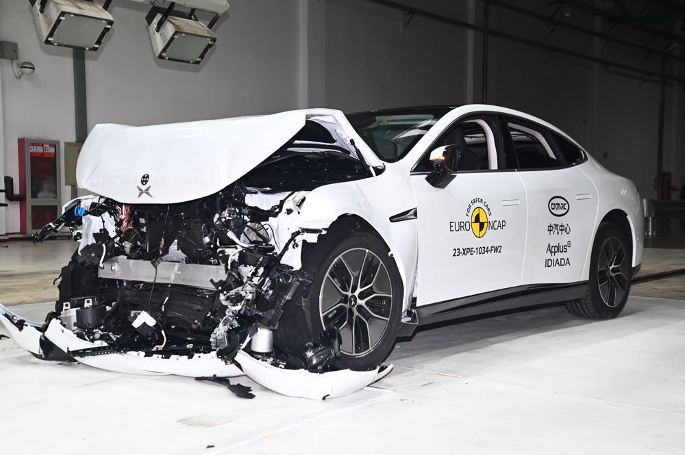 La berline électrique du segment D XPeng P7 obtient cinq étoiles aux crash-tests Euro NCAP 2023