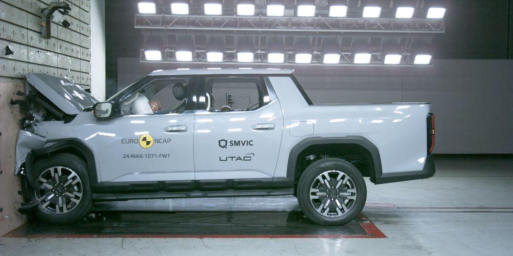 Le pick-up électrique Maxus eTerron 9 obtient cinq étoiles aux crash-tests Euro NCAP 2024